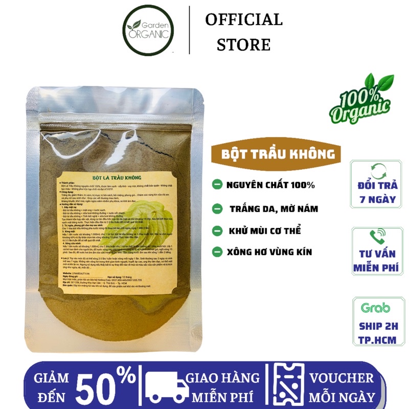 Bột lá trầu không nguyên chất 100% - giảm mụn, mờ nám, trawngs da, xông vùng kín | Bột Natural