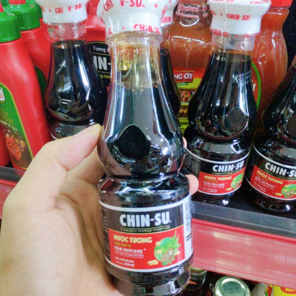 Nước Tương ChinSu Tỏi Ớt/ XÌ Dầu Nguyên Chất Nấm Shiitake 250ML