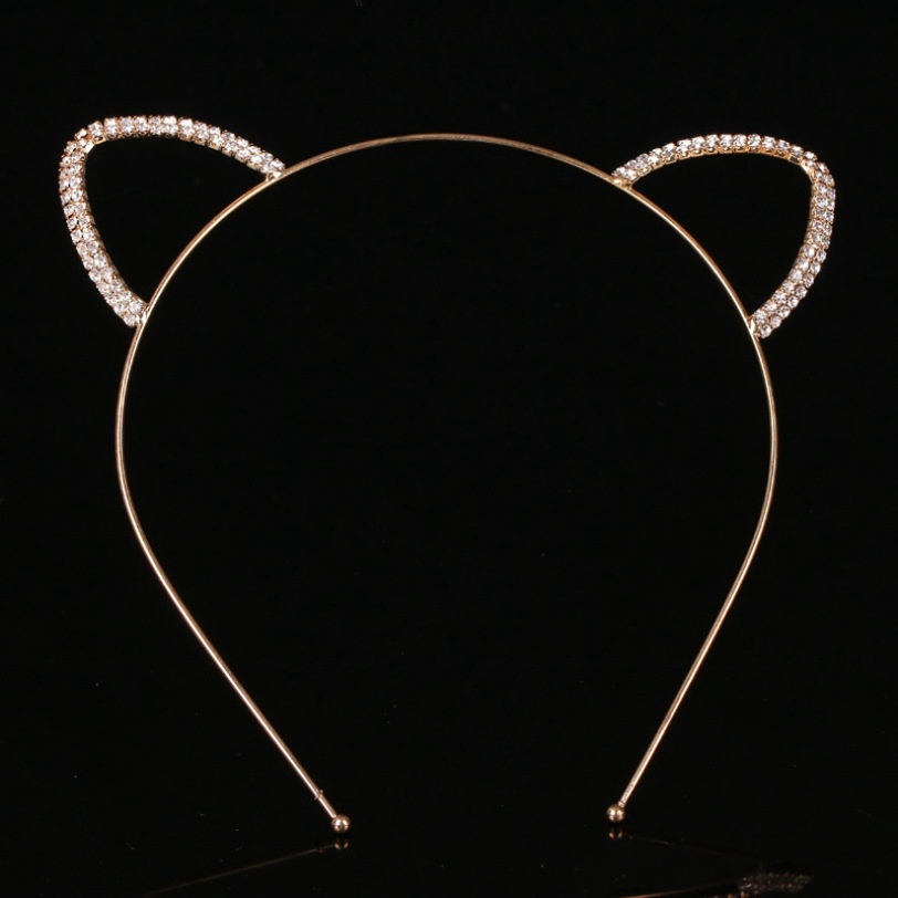 1 Cài Tóc Hình Tai Mèo Đính Đá Phong Cách Hàn Quốc