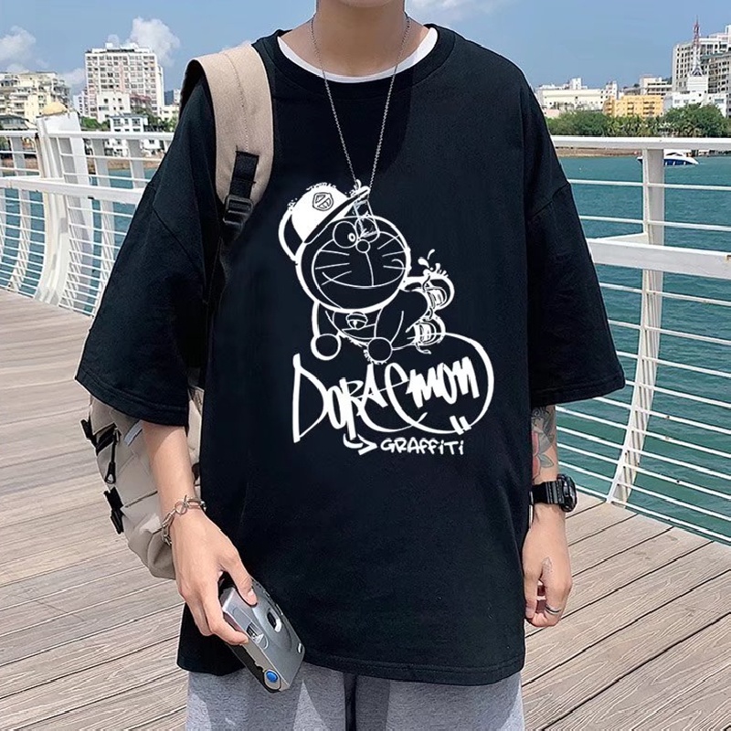 Áo Thun Dáng Rộng In Hình Phi Hành Gia Phong Cách Hip Hop Hàn Quốc Thời Trang Mùa Hè Cho Nam Cỡ M-8XL