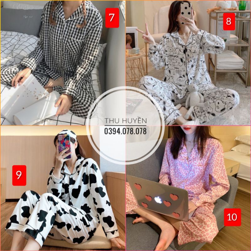 [ Hàng mới về 12/12] - BỘ NGỦ PIJAMA DÀI TAY KẺ XINH XẮN (Quảng Châu) | BigBuy360 - bigbuy360.vn