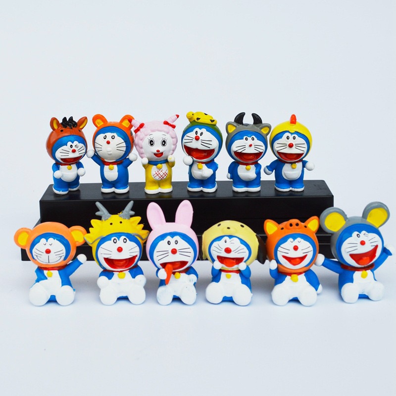 Mô hình Doraemon Doremon - Mẫu 12 con giáp Doraemon Doremon - 12 con giáp - Cao 5cm