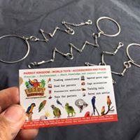 Dây xích chân cho vẹt kiểu thái sợi 1.5 li loại mới tặng kèm vòng số 8