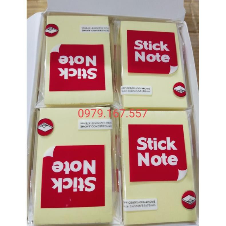 Giấy note giấy nhớ 3*2 vàng