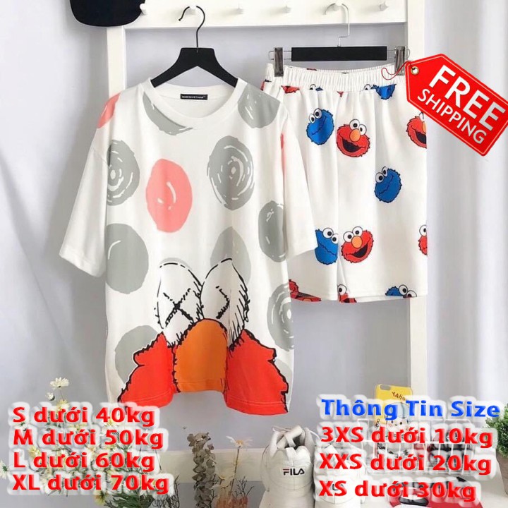 [FREE SHIP TOÀN QUỐC] SET ĐỒ BỘ COTTON NỮ FORM RỘNG IN HOẠT HÌNH ANGRY BIRDS SIÊU XINH XẮN