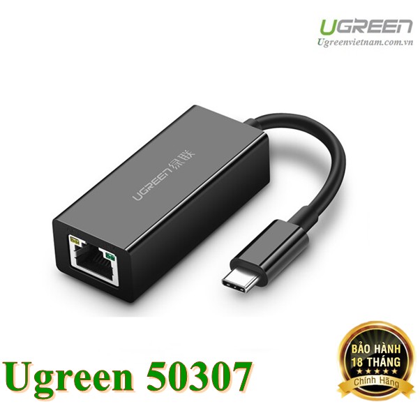 Cáp USB Type-C to Lan 10/100/1000Mbps chính hãng Ugreen 50307 cao cấp