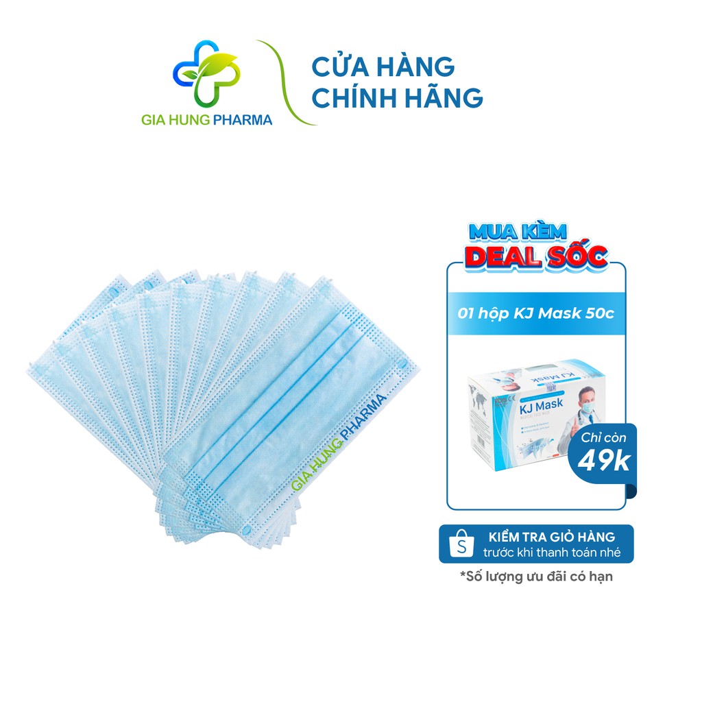 Khẩu Trang Y Tế 4 Lớp KJMASK Kháng Khuẩn Cao Cấp (Cho Da Nhạy Cảm) - Túi 10 Cái