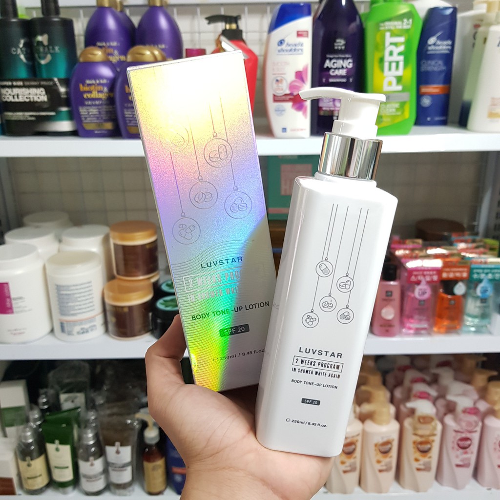 DƯỠNG THỂ LUVSTAR IN SHOWER WHITE AGAIN BODY TONE-UP LOTION SPF 20 250ml
