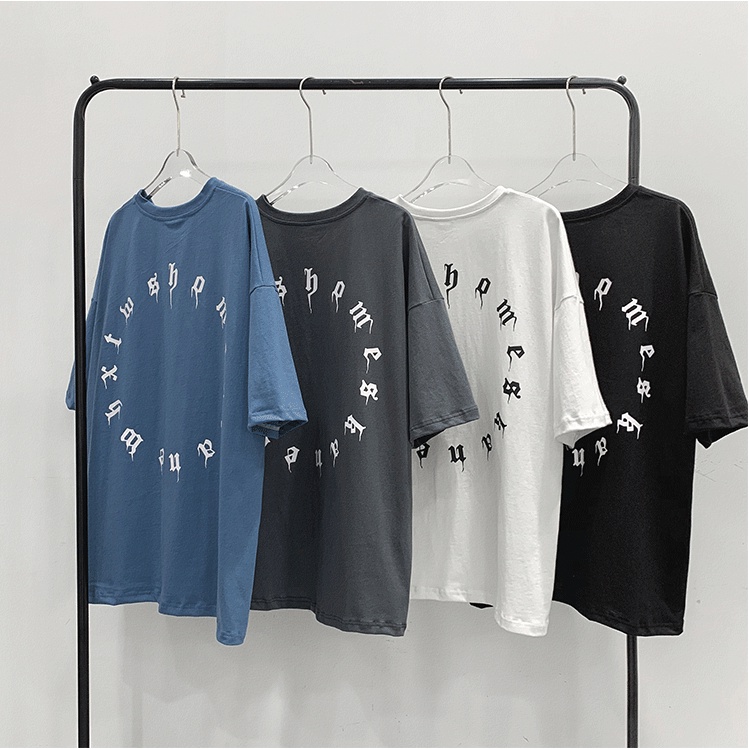 Áo Thun Ngắn Tay Dáng Rộng Thời Trang Mùa Hè Hàn Quốc Dành Cho Nam