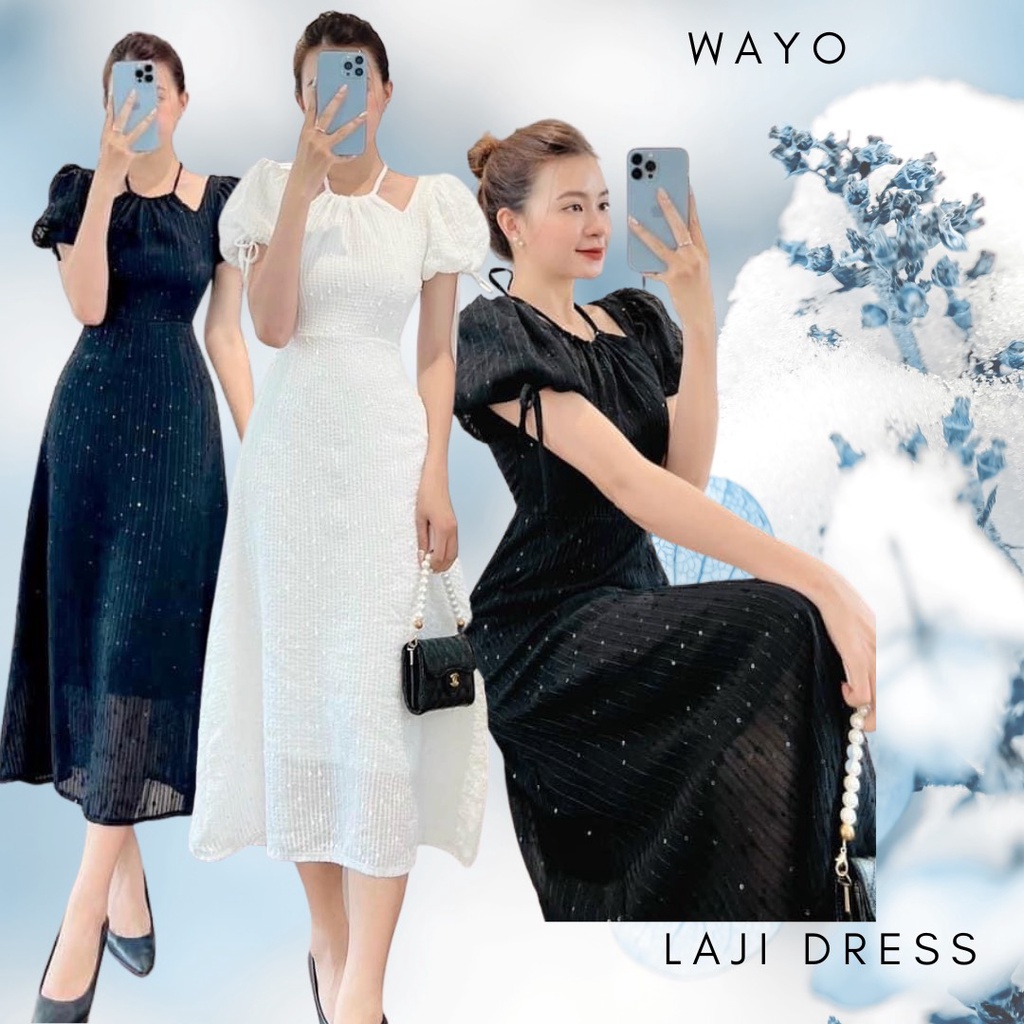 Đầm WAYO cổ yếm viền ren thanh lịch sang trọng
