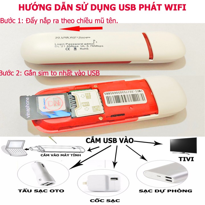 [Sale Duy Nhất 1 Ngày] Dcom USB 3G 4G Wifi VTION Tích Hợp Phát Wifi Tốc Độ Cao, Đa Mạng, Sóng Khỏe, Giá Siêu Rẻ