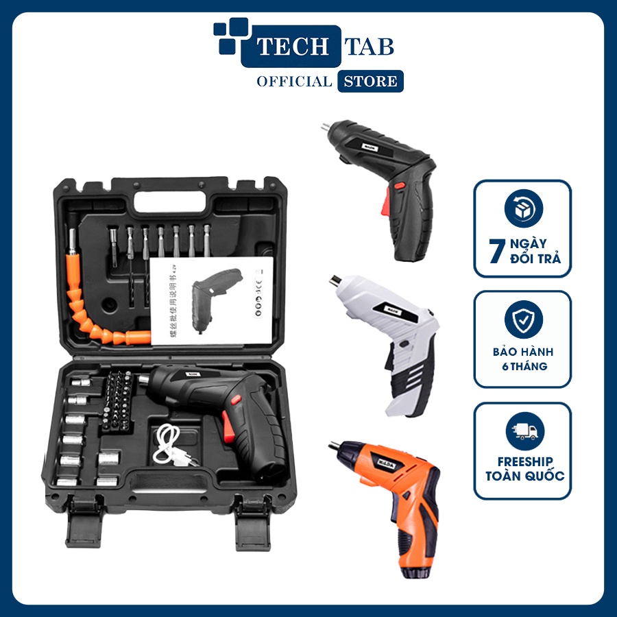 Bộ máy khoan và tháo ốc vít đa năng đi kèm 47 phụ kiện đáp ứng mọi nhu cầu, nhỏ gọn, tiện lợi - K1151
