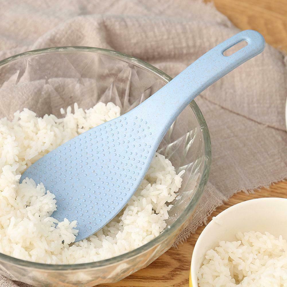 1Pcs Wheat Straw Material Non-Stick Rice Spoon Kitchen Shovel Meal Kitchen Rice Rice Cooker F5G7