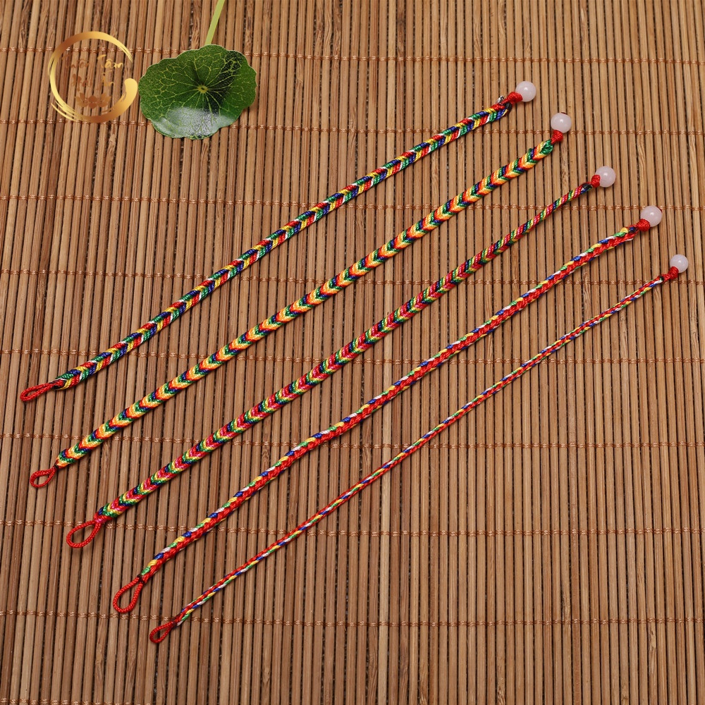 Vòng tay chỉ đỏ may mắn/ Vòng tay ngũ sắc  phong cách Nepal đã được thỉ.nh bình an  - Thiền Tâm Hải Ấn