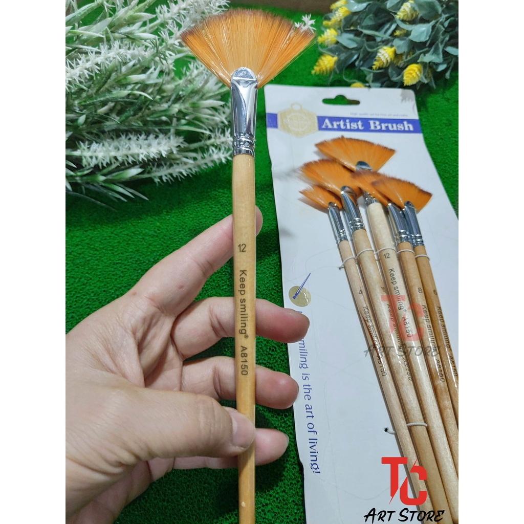 Bộ Cọ Quạt 5 Cây Keep Smiling Artist Brush No.8150