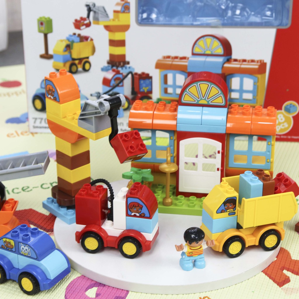 Bộ đồ chơi lắp ghép Smoneo Lego Duplo phương tiện cứu hộ giao thông - 68 mảnh ghép Toyshouse - 77004