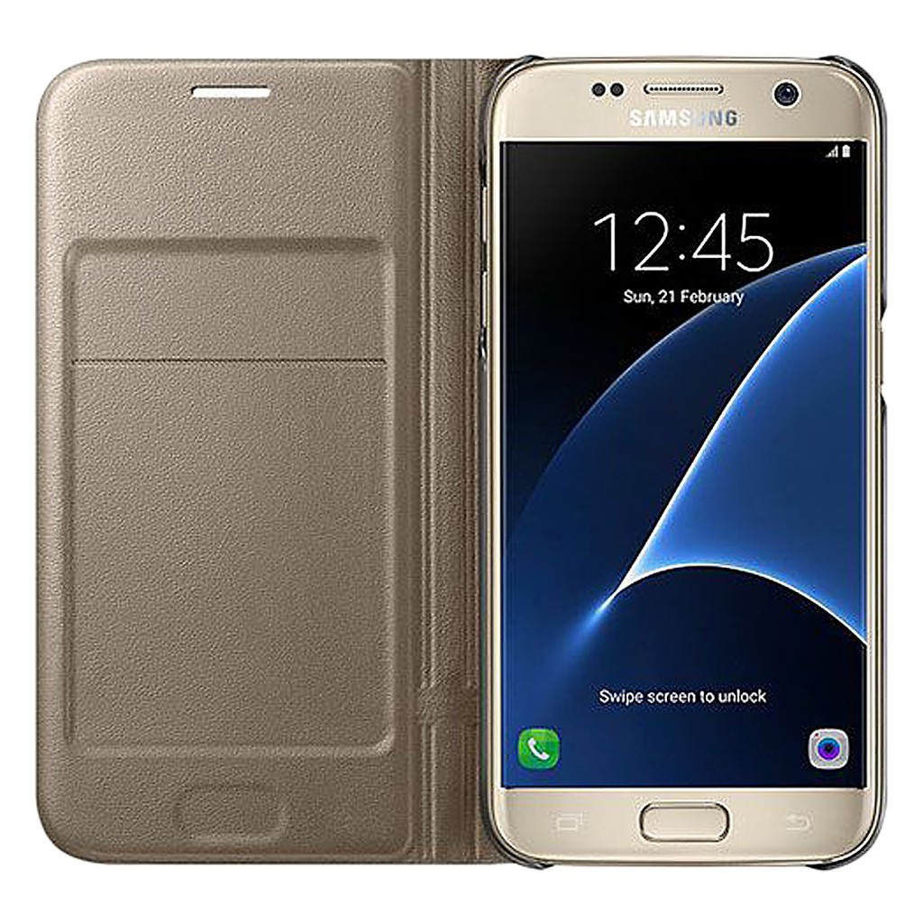 Bao da Led View Samsung Galaxy S7 - Hàng Nhập Khẩu - Vàng