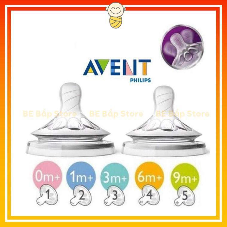 Núm Ti AVENT Natural ⚡𝟭𝟬𝟬% CHÍNH HÃNG⚡ Cổ Rộng Đủ Size Cho Bé