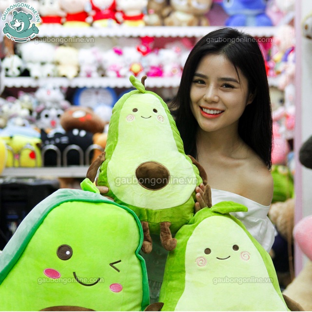 [ CỰC HOT ] Gấu Bông Trái Bơ Dễ Thương Vải Miniso Cực Êm. HÀNG ĐẸP