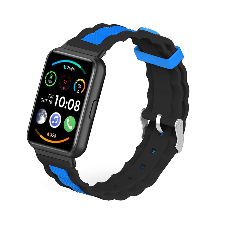 Dây Đeo Thay Thế Chất Liệu Silicon Màu Trơn Cho Huawei Iwatch FIT 2