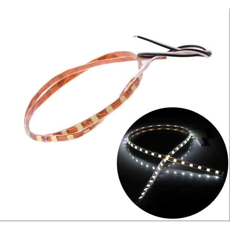 Bộ 2 Dải Đèn LED 1210 45cm 45smd Mềm Mại Chống Thấm Nước Trang Trí Thân Xe Hơi 12V