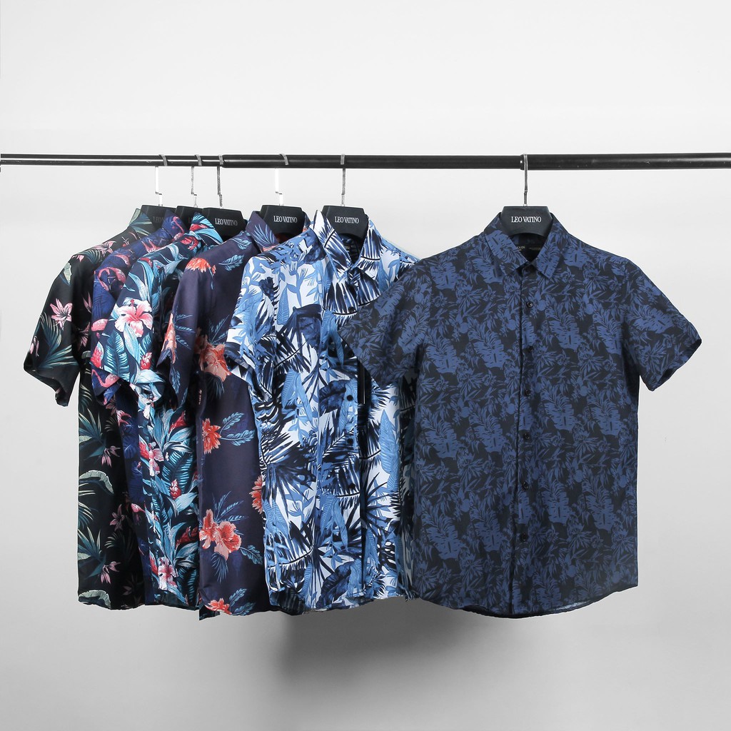 Sơ mi nam Galvin cộc tay họa tiết hoa ,áo sơ mi hoa tay lỡ 82- Leo Vatino | BigBuy360 - bigbuy360.vn