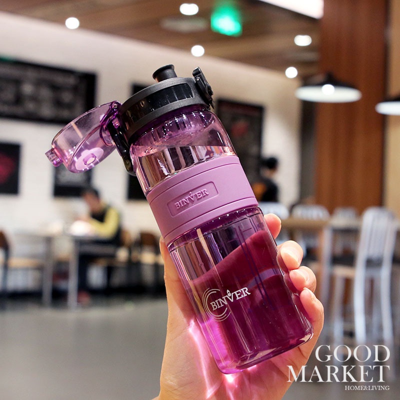 Bình Nước 500ML Bằng Nhựa Có Tay Cầm Tiện Dụng