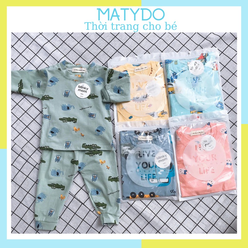 Bộ quần áo trẻ em MATYDO bộ dài tay cotton mềm mại cho bé giá rẻ