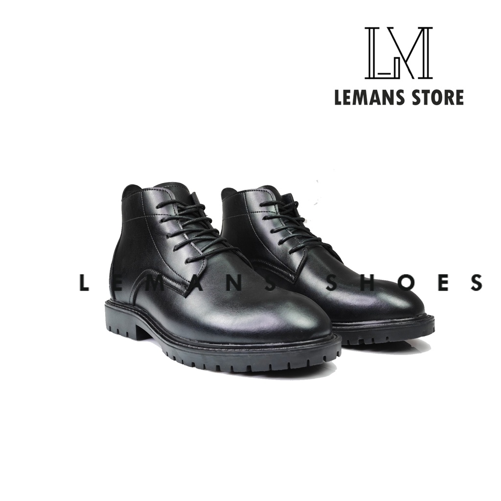 Giày Boots DR Cổ Lửng Black LeMans