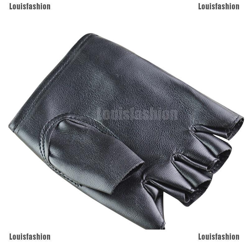 Găng tay da PU nửa ngón thời trang nam nữ tiện lợi