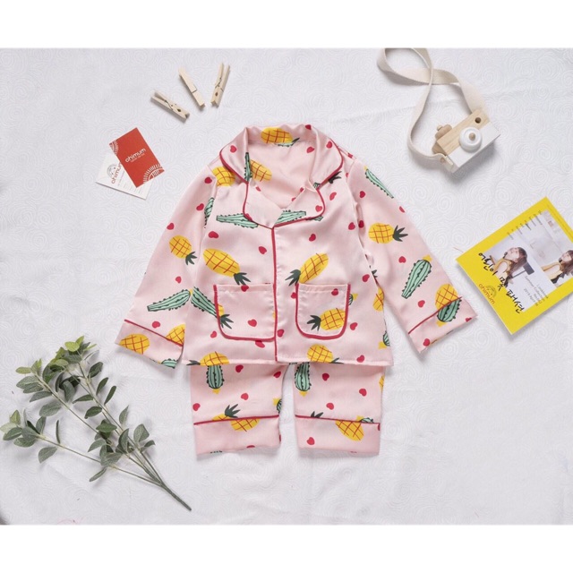 Pyjama Lụa Hàn cho bé gái