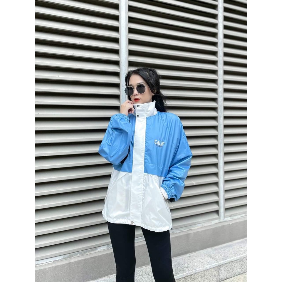 ÁO KHOÁC ÁO GIÓ WHO.AU VNXK XANH TÍM PHỐI TRẮNG - HÀNG CHUẨN VNXK