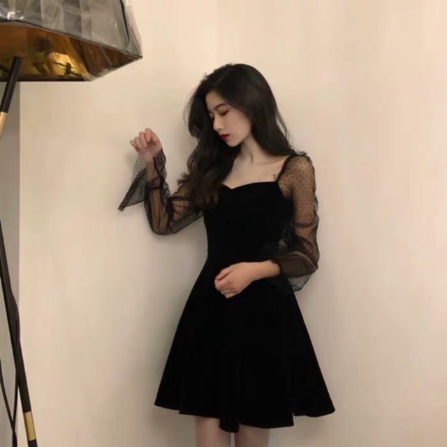 Váy tay pha ren bi