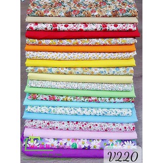 V220🌈VẢI TWILL HOẠ TIẾT PHỐI TRƠN FULL ĐA SẮC MÀU MAY ĐỒ CHO DOLL, OBITSU/ DIY, HANDMADE, QUILTING..