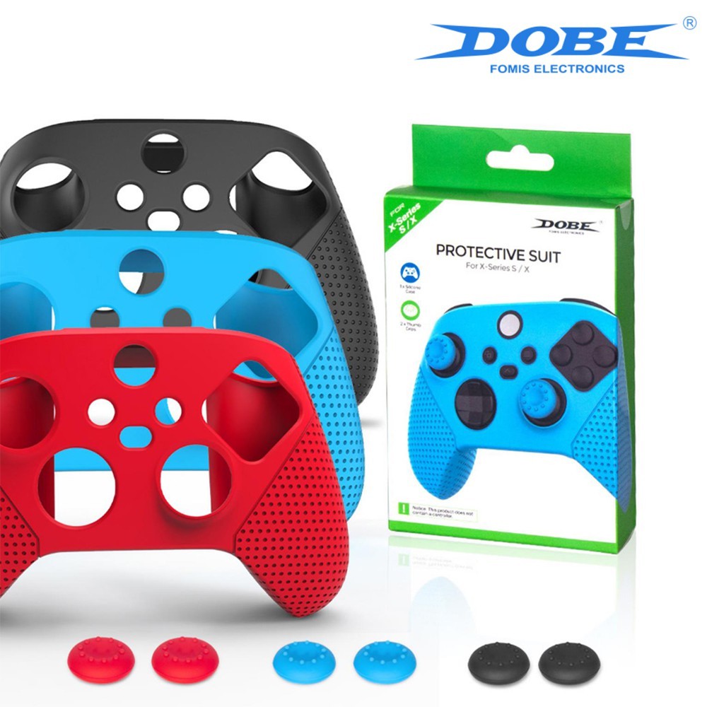 Bọc tay cầm xbox series x, ốp silicone tay cầm xbox series x chính hãng Dobe - Tặng kèm bọc núm analog