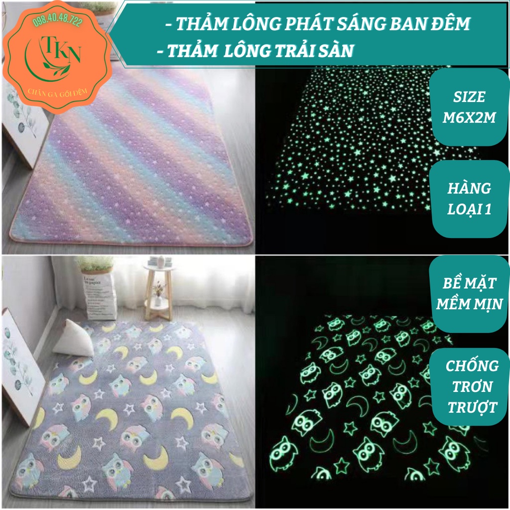 Thảm lông thỏ phát sáng siêu mềm mượt , Thảm lông trải sàn m6x2m chống trượt loại 1 giá rẻ