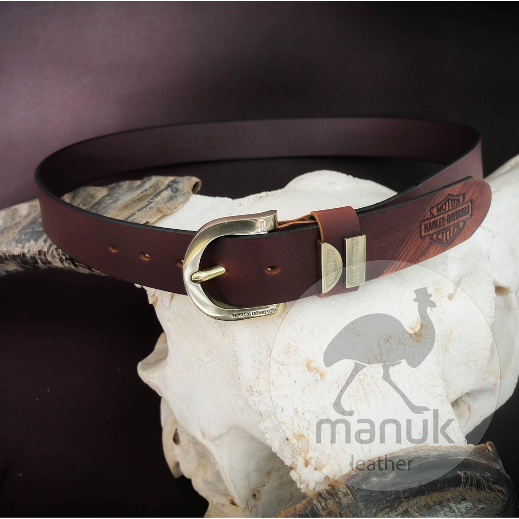 Thắt lưng nam harley da bò nguyên miếng