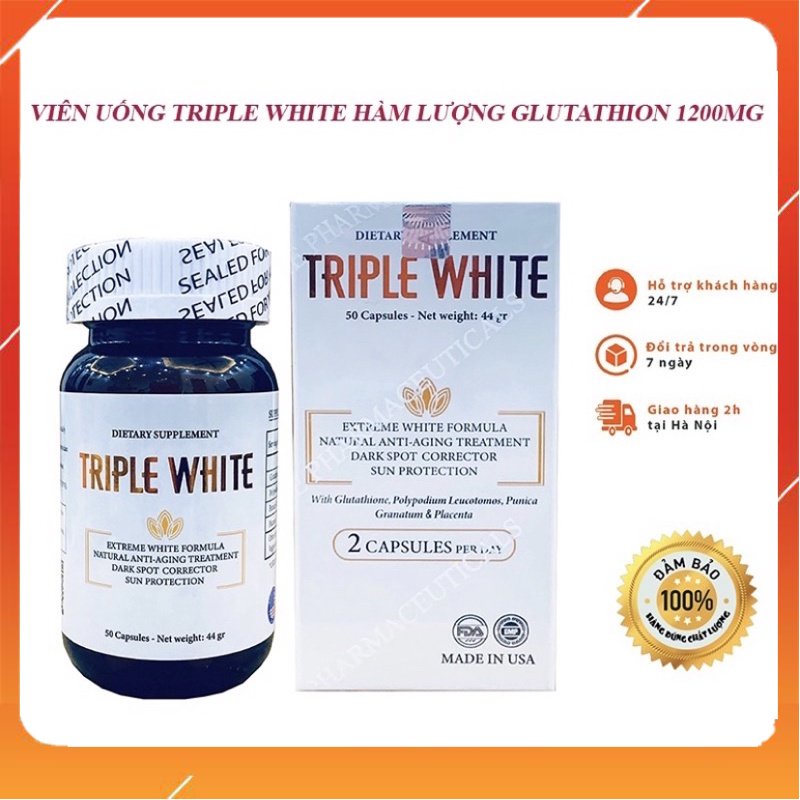 TrippLe White VIÊN UỐNG CHỐNG NẮNG, TRẮNG DA, MỜ THÂM NÁM