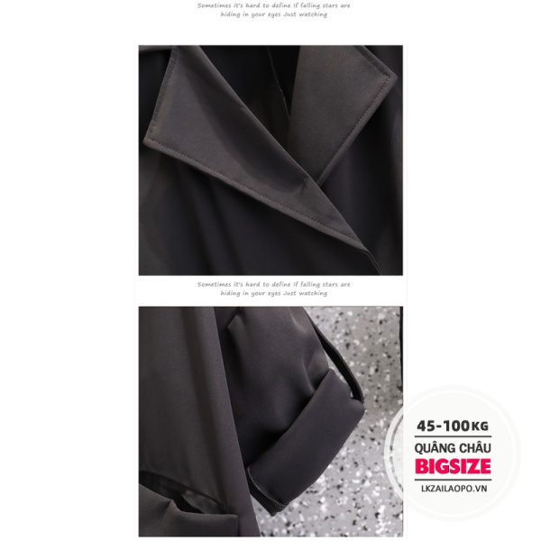 BIGSIZE Nữ (45-100kg) Áo Khoác Dáng Dài mỏng Phong Cách Anh Quốc Thời Trang Mùa Thu Cho Nữ | BigBuy360 - bigbuy360.vn