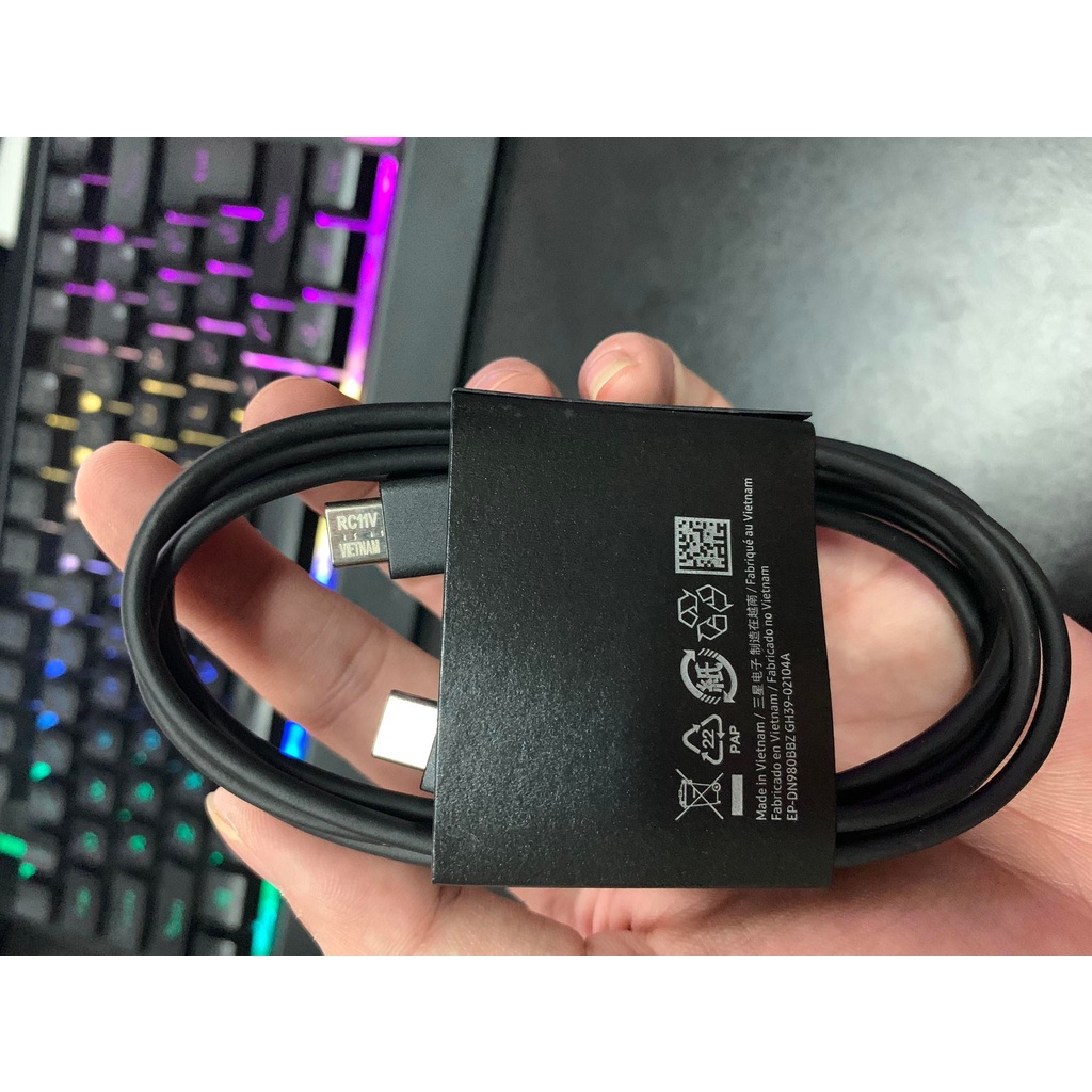 Cáp sạc nhanh Samsung PD c to c dài 1,8m - Độ Bền Cao, Ổn Định Tốc Độ Sạc, Bảo Vệ Pin & Máy