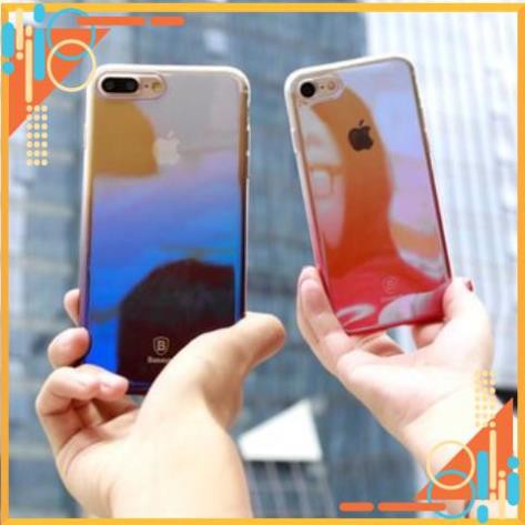 ốp lưng Baseus Glaze đổi màu IPhone 8 plus - Tặng kính cường lực