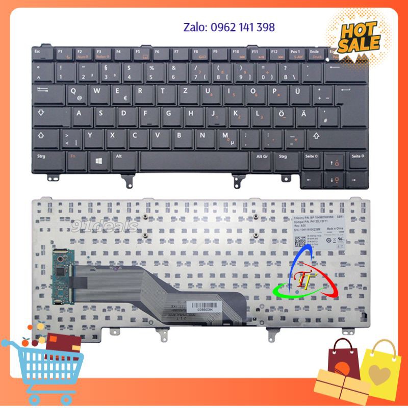 Bàn phím Dell Latitude E5420 E5430 E6420 E6430 E6440 E6520 E6530 E6540 Không Led