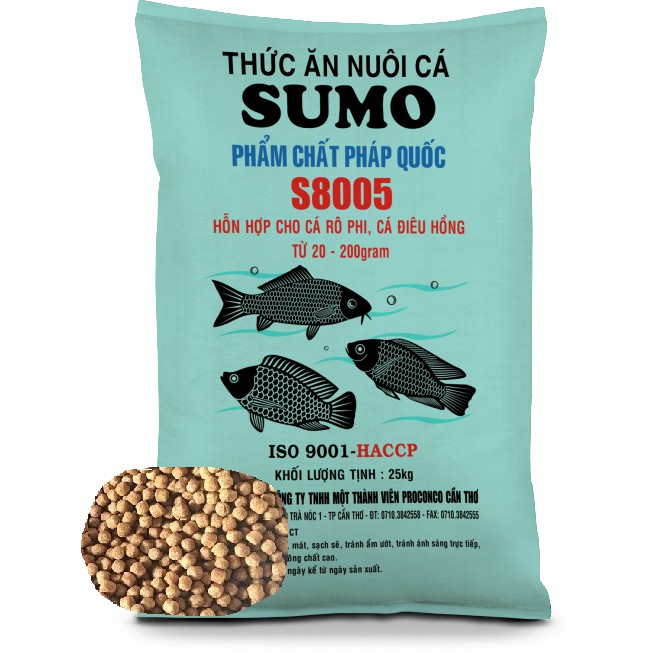Thức Ăn Cá Con Cò S8005 30% Đạm Cho Cá Ăn hoặc dùng câu cá rô,điêu hồng,chép-1kg cám cá ăn-thức ăn cá