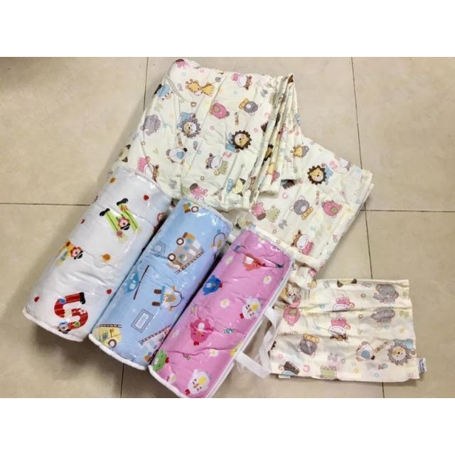 Chăn trần cotton 100% KORE 1*1,5m kèm vỏ gối