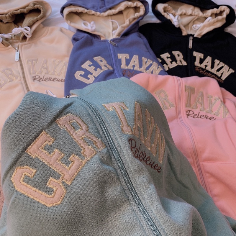 AK20_Áo Khoác Bomber CERTAYN_Tay Cánh Dơi Phồng Phom Rộng_Chất Nỉ Bông Ngoại Nhập Không Xù Lông_May 2 Lớp Nón Siêu Kute