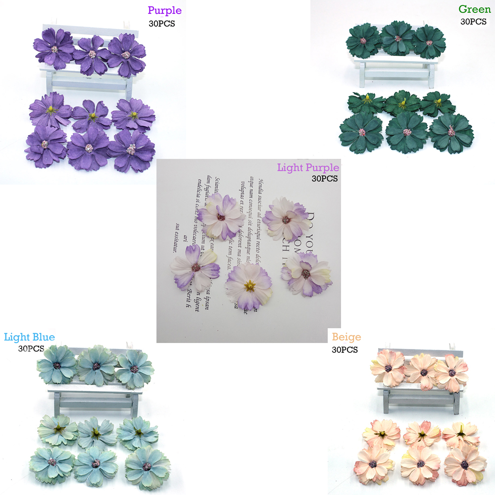 Set 30 Bông Hoa Nhân Tạo Trang Trí Tuyệt Đẹp