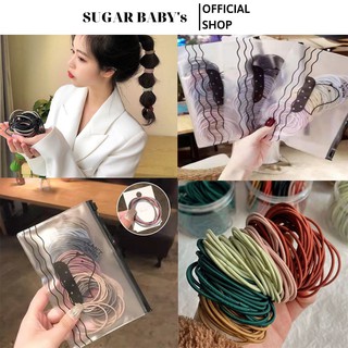 Chun Buộc Tóc 100 Dây Buộc Tóc SUGAR BABY's Kèm Túi Đựng