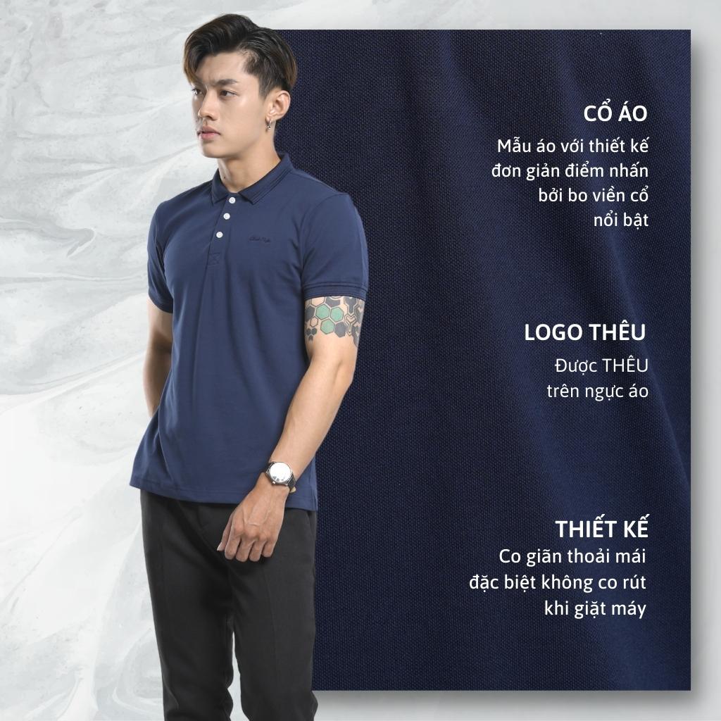 Áo thun polo nam BLOOK cổ bẻ basic vải thun cá sấu Cotton co giãn bền màu thêu logo đơn giản trẻ trung 8 màu 32083