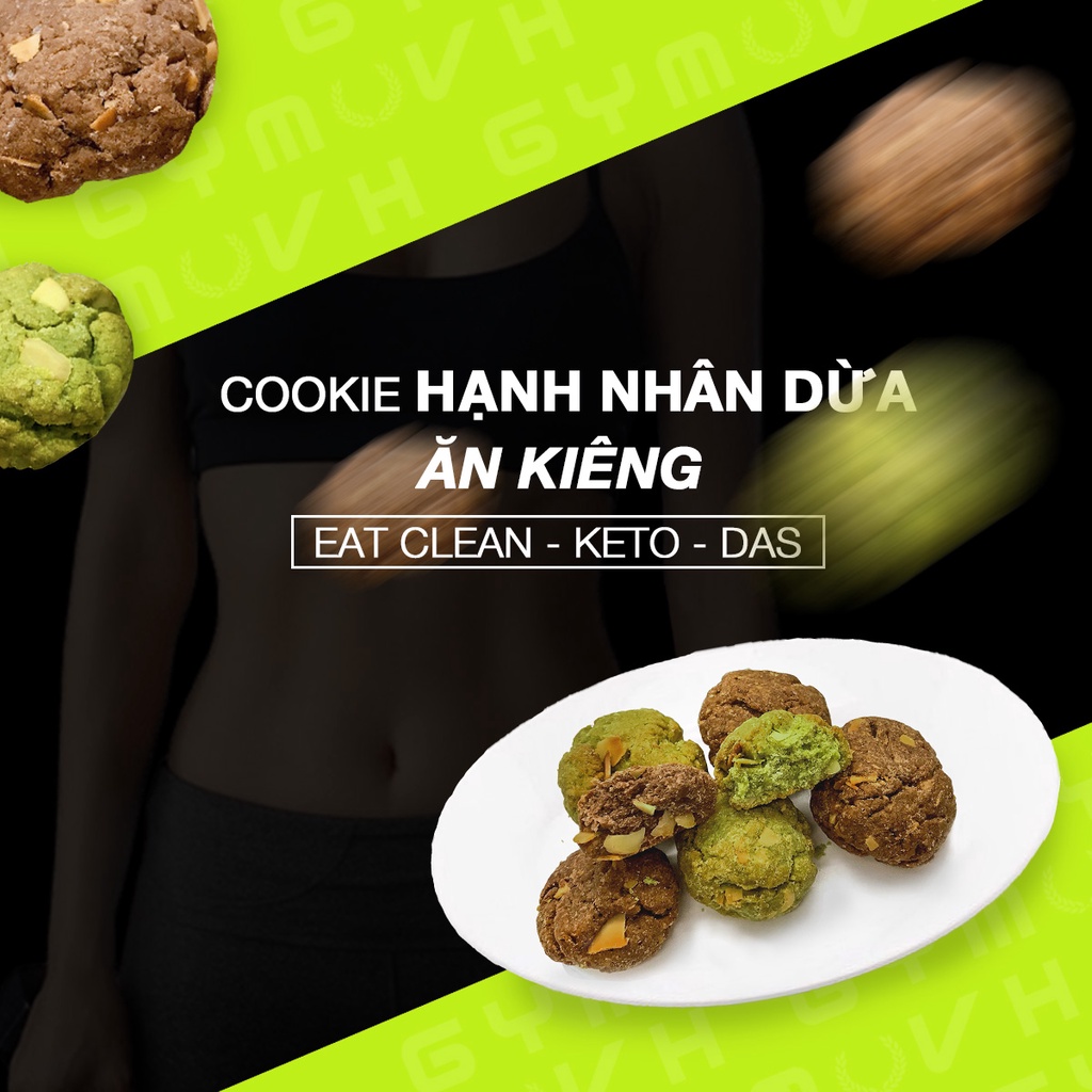 Bánh Cookies Dừa Hạnh Nhân Ăn Kiêng Cắt Lát EAT CLEAN/ KETO/ DAS