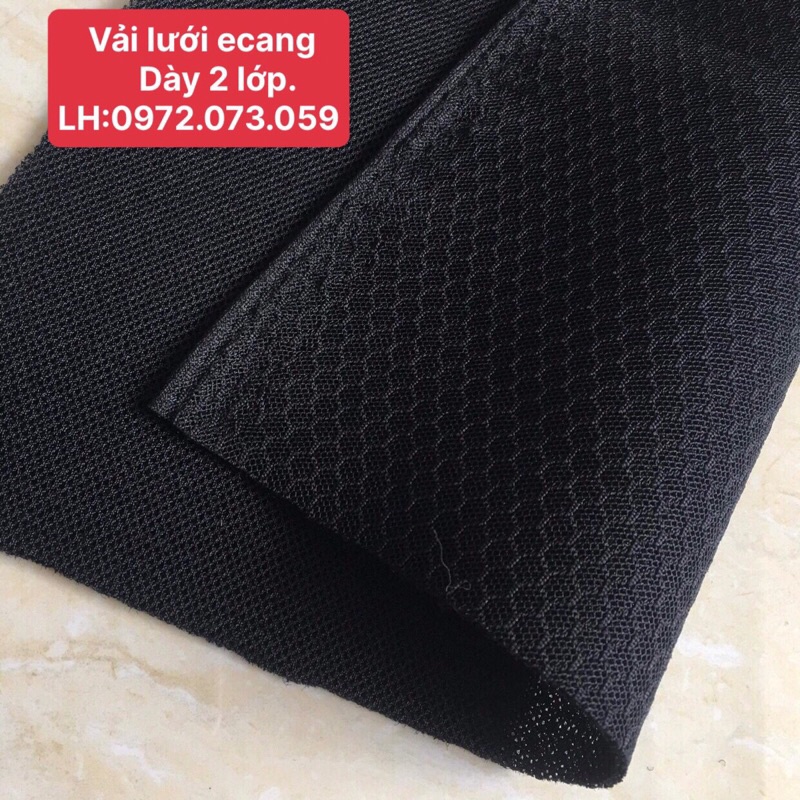 Vải Lưới ecang Loa Dày 2 Lớp (1m*1,4m) MÀU ĐEN